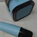 Wireless Rechargeable Karaoke Mic with Speaker for Singing, Wireless Mini Portable Bluetooth Speaker with Microphone and LED Lights