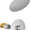 Shower Faucet, Brushed Nickel Shower Faucet Set with 8-Inch Rainfall Showerhead, Single-Handle Shower-Trim Kit Included Valve, Brushed Nickel