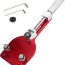 77750 Oil Filter Cutter 2-3/8''-5'' Cutting Range Oil Filter Cutting Tool with a Spare Cutting Blade Can Opener for Car Airplane Lawnmower Motorcycle Filter Use, Aluminum Alloy, Red