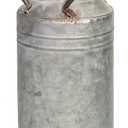 Red Co. 13 Large Decorative Farmhouse Galvanized Metal Milk Can Planter Vase with Handles