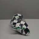 Dokotoo Womens Checkered V Neck Button Down Long Sleeve Cable Knit Cropped Cardigan Sweaters Tops (X-Large, Black)