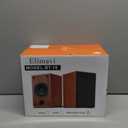 Passive Bookshelf Speakers for Home Theater Surround Sound, Satellite Stereo Speakers with Classic Wood Grain for Record Player/Computer/TV, Wall Mountable, Cable Included, Wood Grain Color (Yellow)