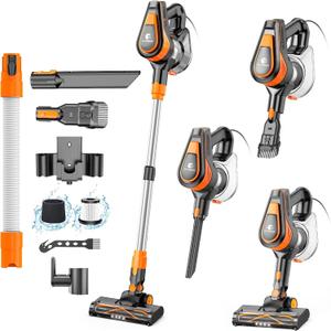 550w Stick Vacuum Cleaner for Home,Double Motor Power Suction Stick Vacuum Cord for Hardwood and Carpet,Pet Vacuums for Dog Hair with 19.7ft Cord