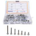 Flanged Hex Head Bolts 70 Pcs M5 Flange Hexagon Screws Stainless Steel Flanged Hex Head Bolts Assortment Kit Hardware Accessory