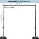 SLOW DOLPHIN Pipe and Drape Photography Backdrop Stand Kit Adjustable Photo Background Stand 10ft x 10ft with Metal Base for Parties Weddings Birthday Party Events Photo Booth(Black)