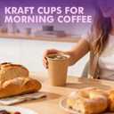 8 oz 200 Pack Coffee Cups, Paper Cups, Disposable Kraft Hot Cups for Coffee, Tea, Cocoa, Water