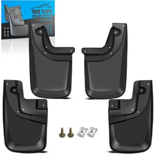 Front & Rear Mud Flaps Splash Guards fit for 2005-2015 Toy-OTA Tacoma for Vehicle with OEM Fender Flares Only, 4-Pc Set Easy to Clean and Install, Mud Guards Splash Guard Black