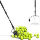 NEEWER Tennis Ball Pickleball Collector Roller, No Bending Over Quick Rolling Picker for 1.5"-3" Balls, 30-58"/77-148cm Telescopic Golf Ball Retriever for Up to 40 Tennis Balls, TB01S
