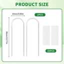 2 Pack Small Plant Trellis for Pots Indoor, Clear Acrylic Hoya Pothos Trelli with 20 Ties