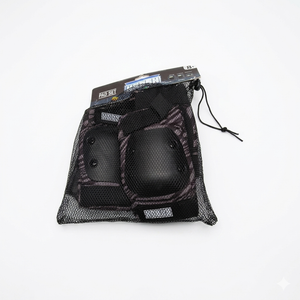 Knee Pads Force,, Skateboard, Hardshell, Foam Protection, Nylon, Adults, Black 2 Pairs