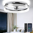AIKVSXER Ceiling Fans with Lights and Remote, 20 Inch Low Profile Fandelier with APP Control, Ultra Quiet, 3CCT and 6 Wind Speeds for Bedroom, Living Room Modern Flush Mount Fan Light