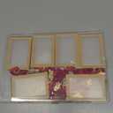 12 Pack Christmas Picture Frame Ornaments - 2x3 Inch Photo Frame Double-Sided Acrylic Hanging Photo Ornament with Red Satin Ribbon, Gold Picture Frame Ornaments for Tree, Holiday Party Home Decor