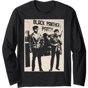 BPP Vintage Black History Self Defense Black Panthers Party Long Sleeve T-Shirt, Size XL