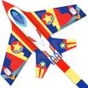 Mint's Colorful Life Airplane Kite for Kids & Adults, Easy to Fly Plane Kite for Boys & Girls, Best Beach Kites for Beginners with 300ft String and Long Tail, Lightning Airplane