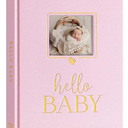 Lil Peach First 5 Years Chevron Baby Memory Book Journal, Girl Babybook Keepsake for New and Expecting Parents, Baby’s First Year and Beyond Milestone Tracker, Pink