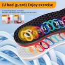 2 x Heavy Duty Support - Over 220 Lbs of Plantar Fasciitis Arch Support Insoles with Airbag Springs for High Shock Absorption Suitable for Men's and Women's Work Boot Insoles (Gray, S)