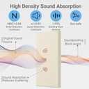 4 Pack High-Density Core with Fabric Cover Acoustic Panels(Soft Camel) | 24 12 2in self-adhesive soundproofing and sound-absorbing wall panels for echo reduction in studio, office, and more