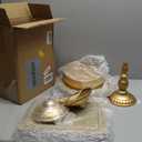 Gold Cake Stands Set, 5pcs Metal Tiered Cupcake Diaplay Stand Serving Platter for Dessert Table, Dessert Candy Fruit Tray for Wedding Baby Shower Birthday Party