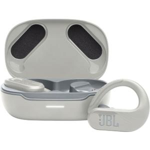 JBL Endurance Peak 3 - Dust and Water Proof (IP68) True Wireless Active Earbuds, JBL Pure Bass Sound, Up to 50 Total Hours of Playback with Speed Charge, Ambient Aware & Talk Thru (White) (Small)