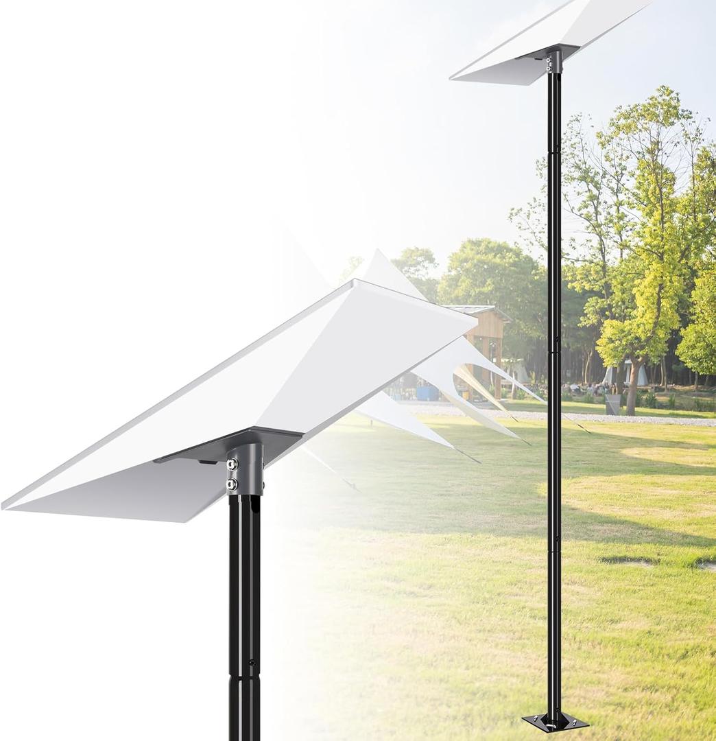 15FT Gen 3 Starlink Pole Mount, Starlink Mount with Pipe Adapter, Starlink Ground Pole Mounting Kit