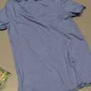 Girl’s Short Sleeve Shirts Lettuce Trim Boat Neck Tops Summer Casual Tee Basic Cute T-Shirts 13-14 Years