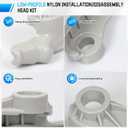 Low Profile Nylon Mount/Demount Kit for Coats Tire Changer Machine, Tire Changer Duck Head Kit, Replaces Part# TC184432 / 8184432  Grey (2-Pack) (3)