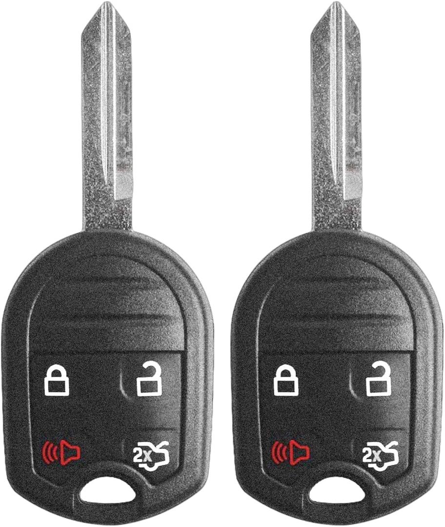 Remote Fobs Fits for Ford Explorer 2001-2015| Mustang 2005-2014| Expedition 2003-2017| Edge 2007-2015 Focus 2006-2011| Lincoln Mercury Sable 2000-2009 Mazda Keyless Entry CWTWB1U793 4D63 Chip 40/80bit (4Btn x2)