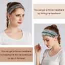 Boho Headbands For Women Fashion Wide Headband Yoga Workout Head Bands Hair Accessories Band 6 Pack (Flower 3)