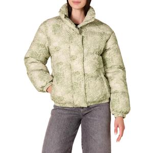 Amazon Essentials Women's Relaxed-Fit Mock-Neck Short Puffer Jacket (Previously Daily Ritual), Olive Speckled Print, 3X Amazon Essentials Women's Relaxed-Fit Mock-Neck Short Puffer Jacket (Previously Daily Ritual), Olive Speckled Print, 3X
