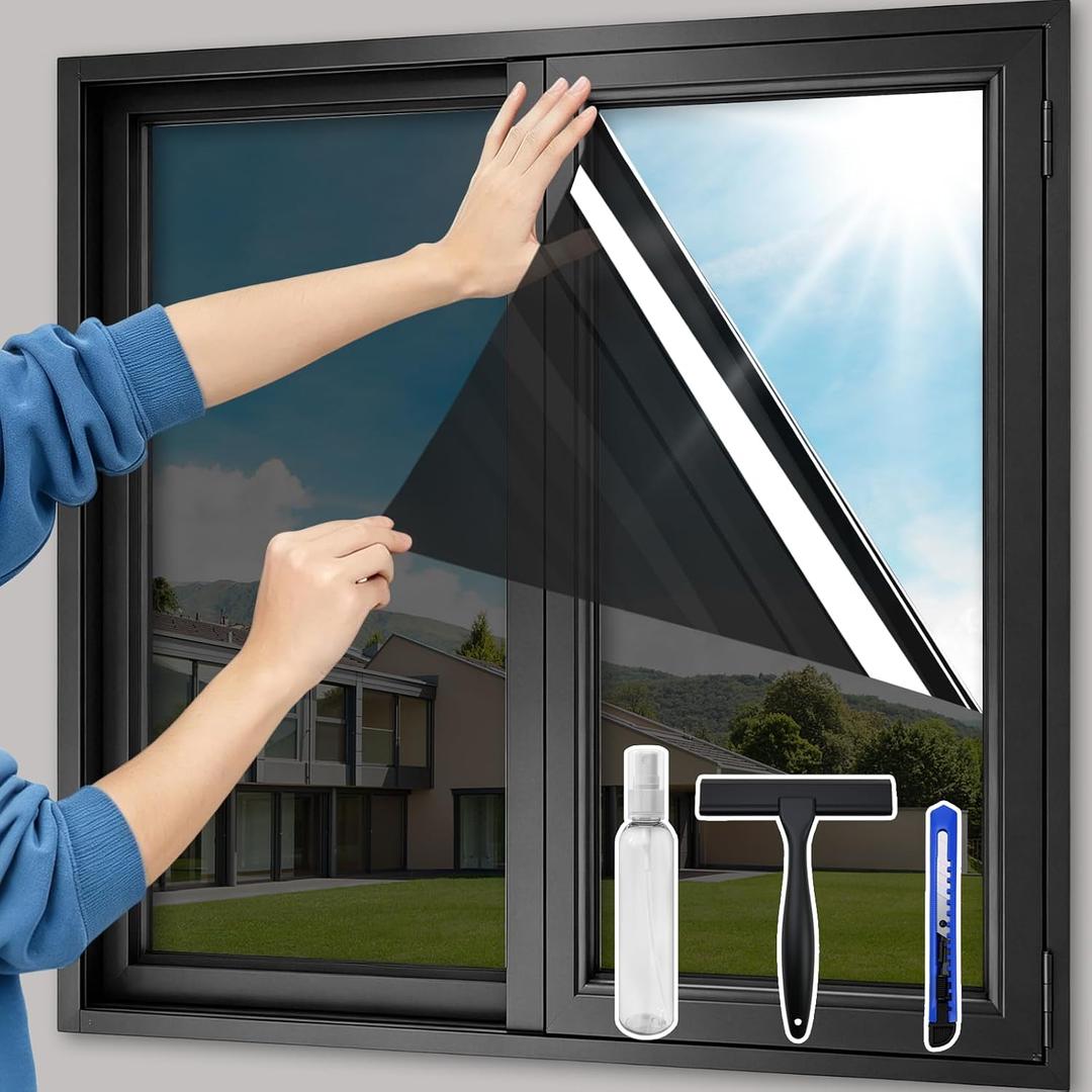 One Way Privacy Window Film Heat & UV Blocking, 31.5In×16.4Ft