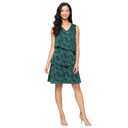 S.L. Fashions Women's Short Sleeveless Burnout Chiffon Asymmetric Tier Dress, Wedding Guest, Party, Casual Pine 12