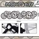 Preboun 2 Pcs Wonderland Tea Party Decoration 15" x 70" Clock Table Runner Decor Wonderland Curious Clock Table Runner Decoration for Birthday Wedding Dinner Party Favor Supplies (Black and White)