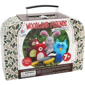 Woodland Animals Kids Sewing Kit, Educational Beginner Arts & Crafts Gift for Boys and Girls Ages 7 to 13 DIY Learn to Sew Embroidery