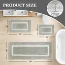 RORA Grey Bathroom Rugs,20x30 Non-Slip Plush Washable Bath Mat | Absorbent Bathroom Mat,Ultra Soft Fluffy Bath Rugs,Quick Dry Bathmats for Floor,Laundry,Tub,Home