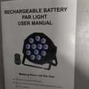 Rechargeable Par Lights, RGBW LED Uplights Battery Powered Stage Light, HOLDLAMP Par Can DJ Lights Sound Activated with Remote & DMX Control for Festival Party Event Wedding Bar.