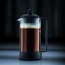 Bodum 34oz Brazil French Press Coffee Maker, High-Heat Borosilicate Glass, Black - Made in Portugal