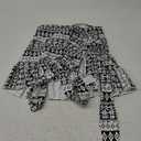 UPF 50+ Women's Ruffle Sarongs Beach Wrap Cover Up Swimwear Bikini Bottoms High Waisted Tankini Swim Skirts Swimdress, Black Folk Design, XS