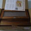 Sunhoo Bread Box for Kitchen Countertop Wooden Bread Storage Container Bin 2 Layer Breadbox Holder Large Capacity Keeper Vintage Farmhouse Food Organizer Pantry Shelf Acrylic Window (Brown)