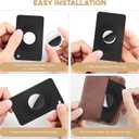 2 x Compatible with Apple Airtag Wallet Holder 2 Pack, Lightweight GPS Tracker Cover Compatible with Airtag for Wallet, Purse, Handbag, Keys, Clutch Bag (Black/White)