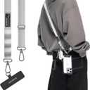 MAGEASY Universal Cell Phone Lanyard Crossbody - Anti-Theft Crossbody Phone Strap for iPhone 16 Pro Max & Most Smartphones, for Men & Women | 20mm (Galaxy Gray)