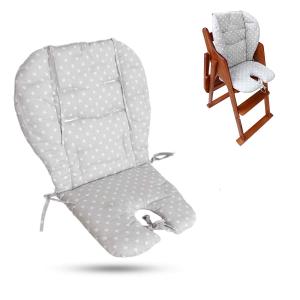 Twoworld High Chair Cushion, Large Thickening Baby High Chair Seat Cushion Liner Mat Pad Cover Breathable Suitable for All Kinds of Baby Dining Chairs (Fashion Gray Star, Pack of 1)