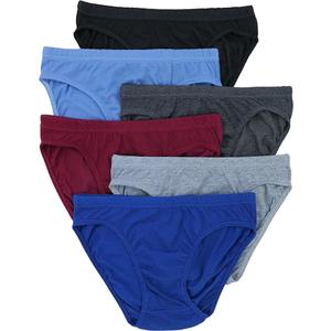 ToBeInStyle Men's Pack of 6 Thick Waistband Knocker Bikini Briefs, Size M