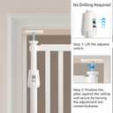 unipaws 86" High Extra Tall Cat Gate, Auto Closing and No Drilling Safety Gate for Doorway Hallway Stairs, Cat Dog Proof, Fit for 35"-51" Wide Opening, Indoor Use, White, 35"-51"w86"h
