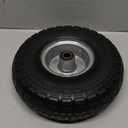 4.10/3.50-4 Tire and Dolly Wheel Flat Free - Solid Rubber Hand Truck Wheels 5/8" Axle - Gorilla Cart Tires Replacement for Garden, Wagon, Yard and Wheelbarrow. 1 Unit