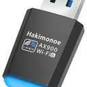 WiFi USB Adapter for PC Desktop, Latest Wi-Fi 6 AX900 Dual Band 600Mbps on 5G/286Mbps on 2.4G Wireless Network Dongle for Windows 11 10 7 Laptop Computer, Plug n Play w/Built-in Driver