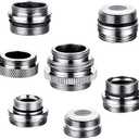 Hotop 7 Pieces Faucet Adapter Kit, Brass Aerator Male/Female Faucet Adapter to Connect Garden Hose, Standard Hose via Diverter