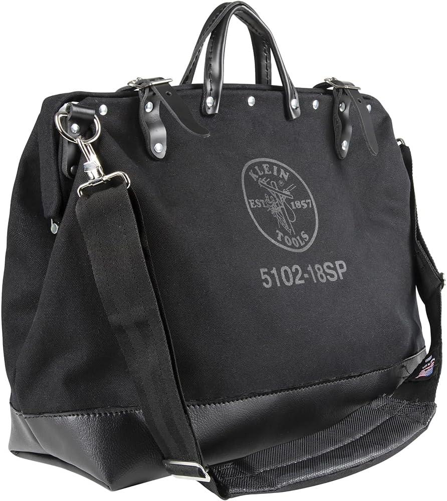 Klein Tools 510218SPBLK Tool Bag, 18-Inch Black Organizer