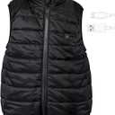 Heated Vest Size Adjustable for Men Women, Included, Lightweight Heated Jacket, 3 Heat Setting Mens Vest(XXL)