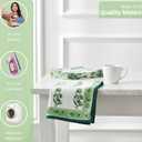 Hand Block Cloth Napkins Set of 6  Elegant Cotton Napkins for Dinner, Weddings, Reusable Everyday Use  Decorative Floral Napkins Everyday for Kitchen & Home Decor (6, Green, 20X20 Inches)