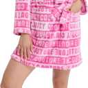 Juicy Couture Women's Super Soft Luxe Plush Shawl Collar Robe, Small-Medium, Pink Sculpted